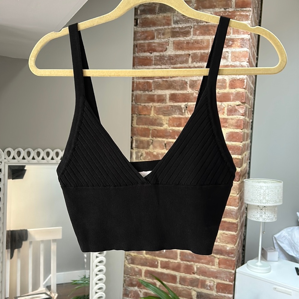 Zara black knit top